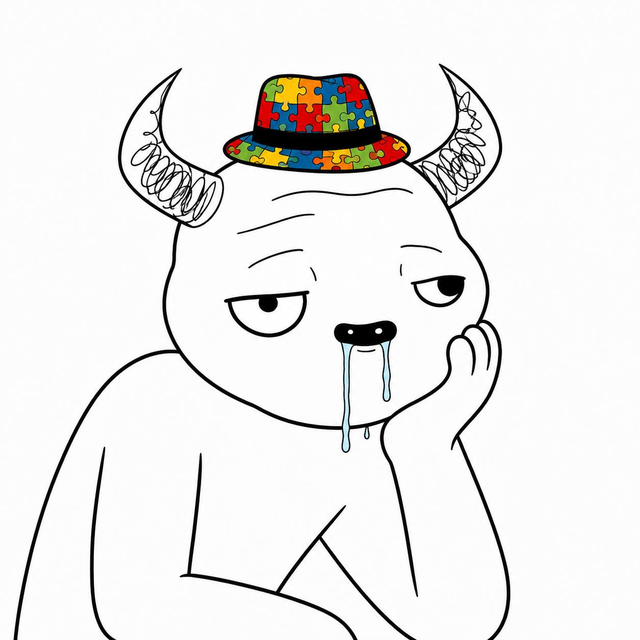 Bored Bulltism portrait